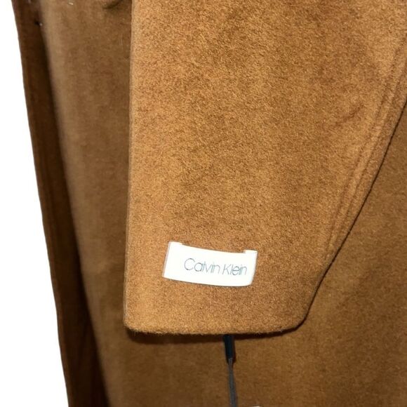 Calvin Klein Single-Breasted Wool Blend Faux-Fur Coat Size 3X NWT - Picture 11 of 16